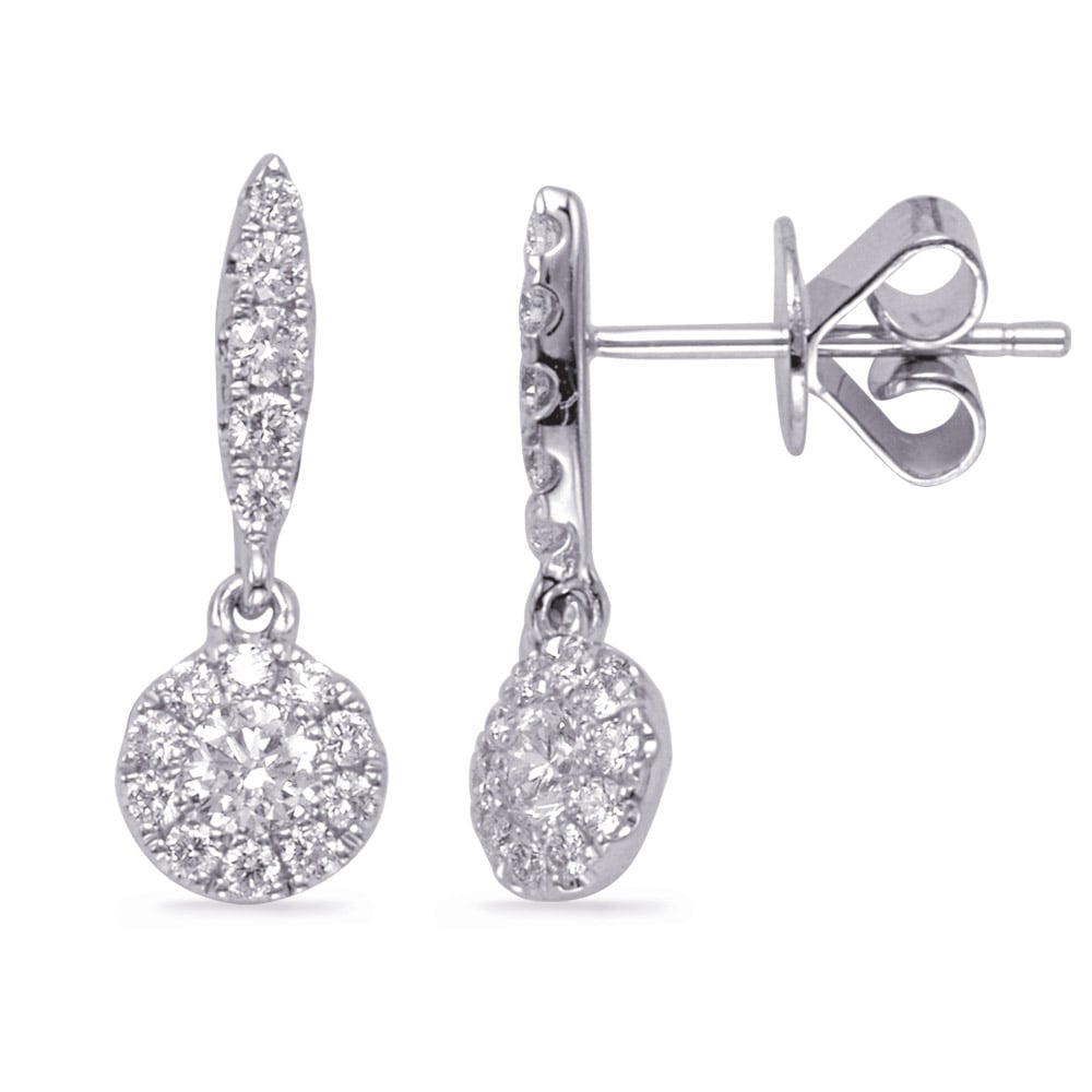 White Gold Diamond Earring