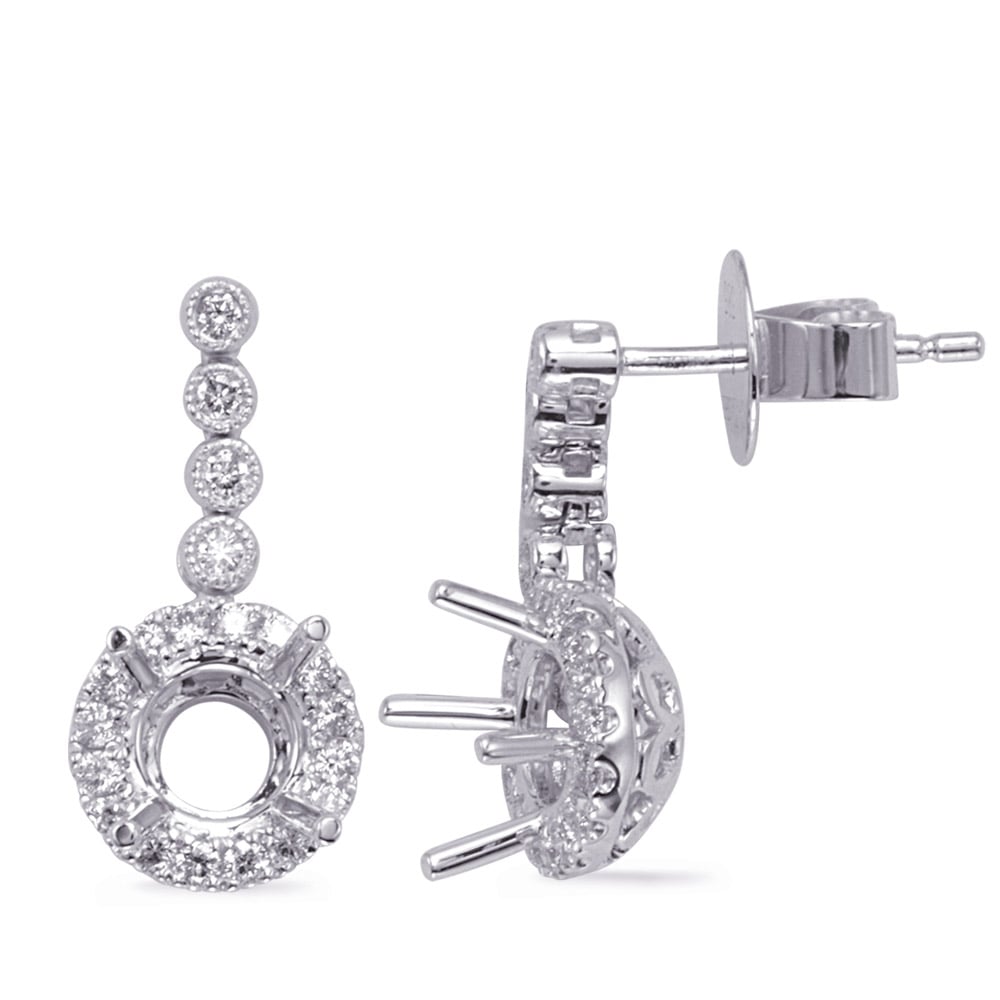 White Gold Diamond Earring