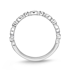 Vintage Round & Illusion Marquise Stackable Band .15ctw appr