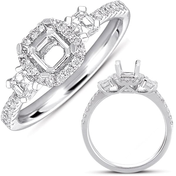 White Gold Semi Mounting
