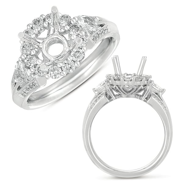 White Gold Halo Engagement Ring
