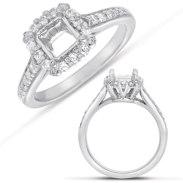 White Gold Halo Ring