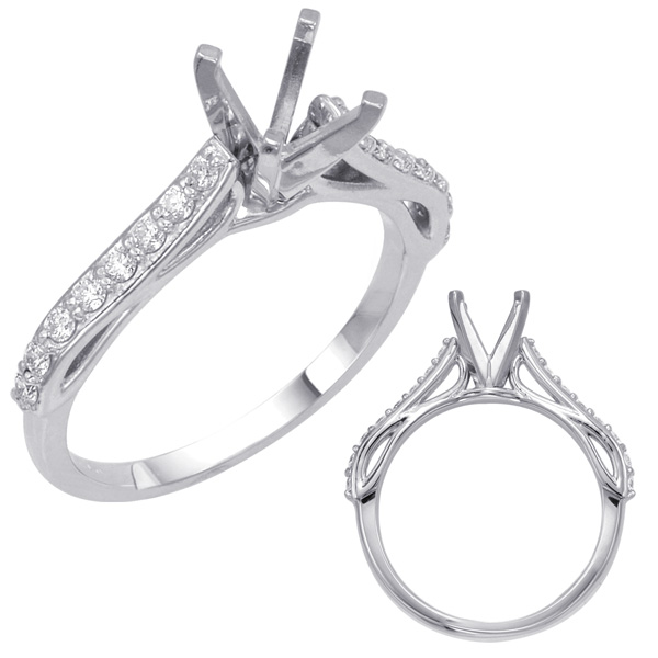 White Gold Semi Mounting