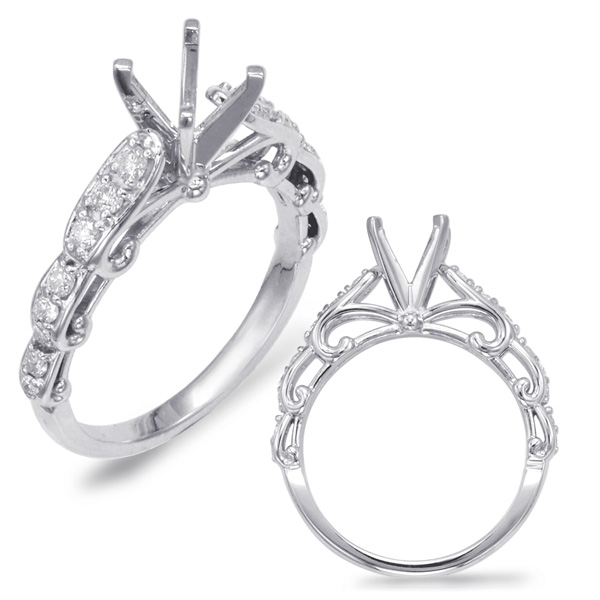 White Gold Semi Mounting