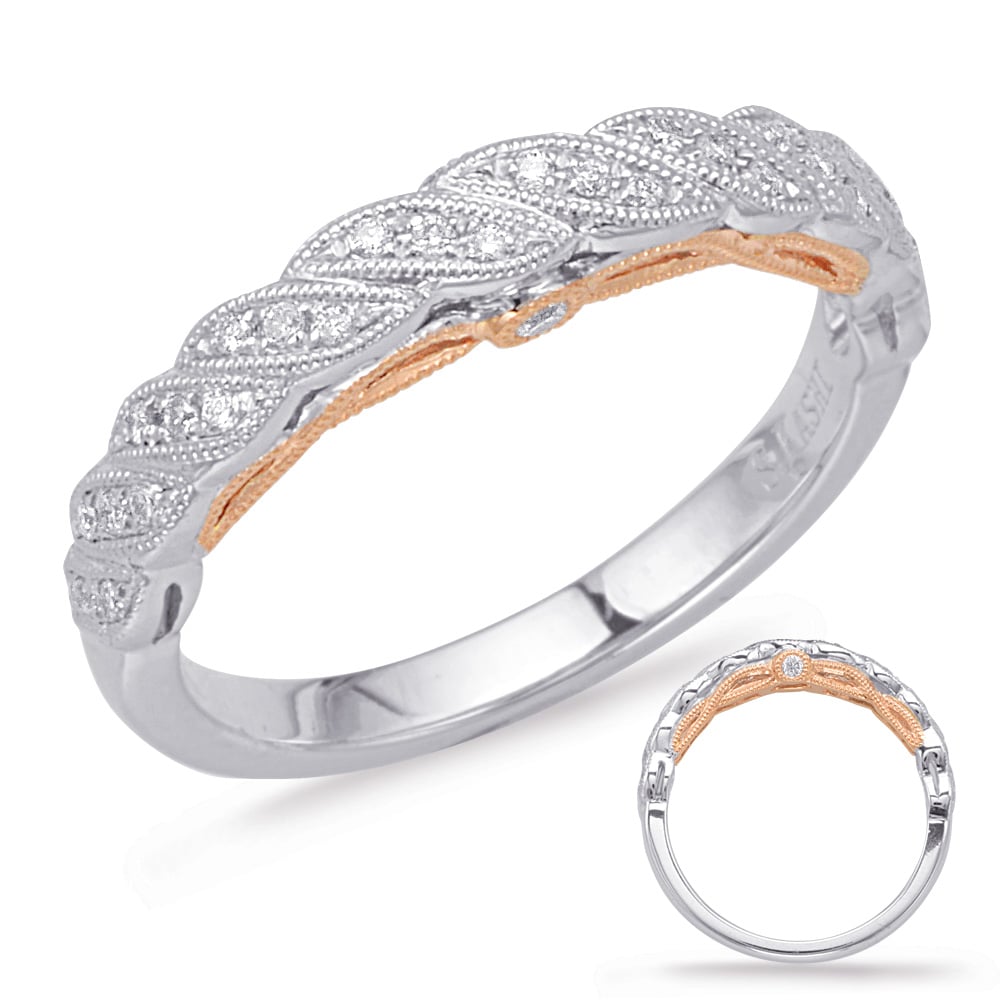 Rose & White Gold Matching Band