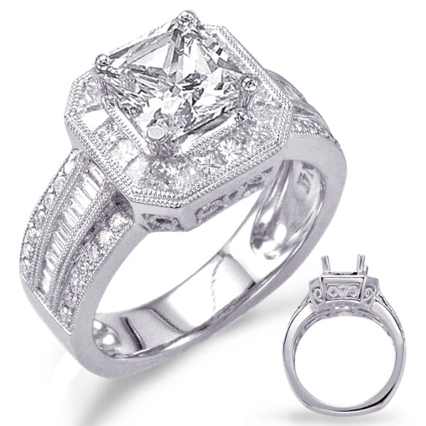 White Gold Halo Engagement Ring