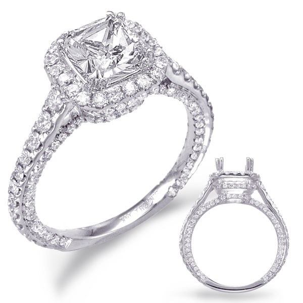 White Gold Halo Engagement Ring