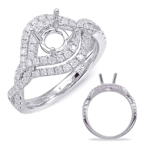White Gold Halo Engagement Ring