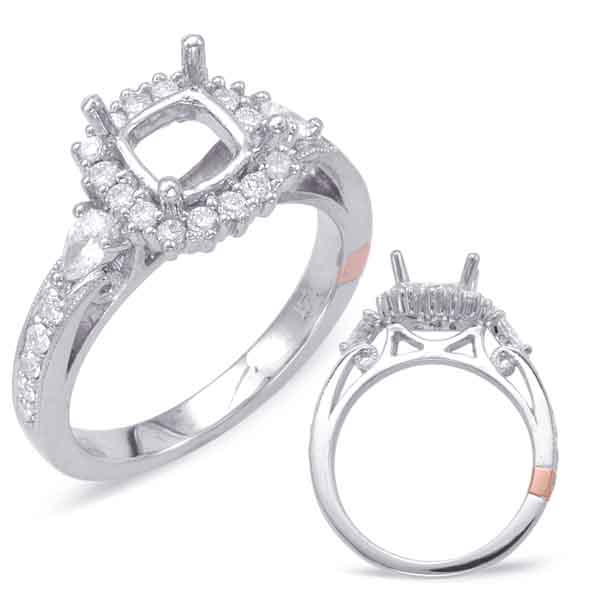 White Gold Halo Engagement Ring