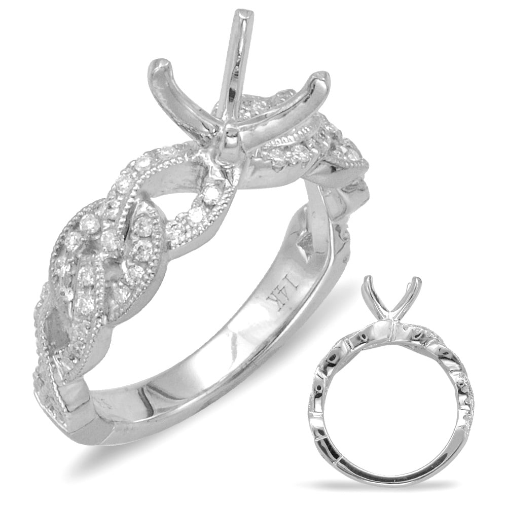 White Gold Halo Engagement Ring