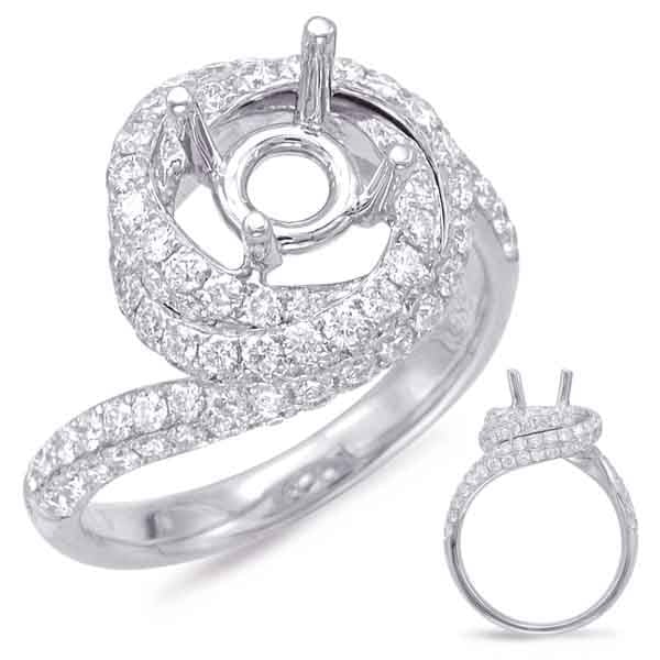 White Gold Halo Engagement Ring