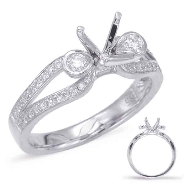 White Gold Halo Engagement Ring