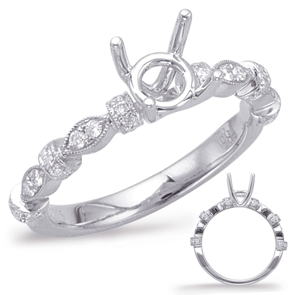 White Gold Halo Engagement Ring