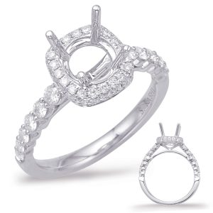 White Gold Halo Engagement Ring
