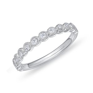 Bouquet Round Halo Engagemnet Ring with Diamond Shank
