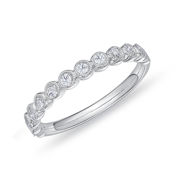 Bouquet Round Halo Engagemnet Ring with Diamond Shank