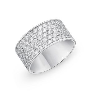 Pavé Silk Half Round Diamond Band 2ctw approx.