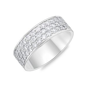 Pavé Silk Half Round Diamond Band 1.96-2.25ctw approx.