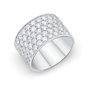 Pavé Silk Half Round Band