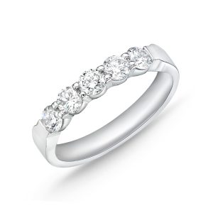 Petite Prong 5 Stone Band .75ctw approx.