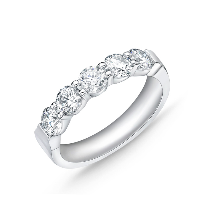 Petite Prong 5 Stones Band, 1st Ser., Mdl 12
