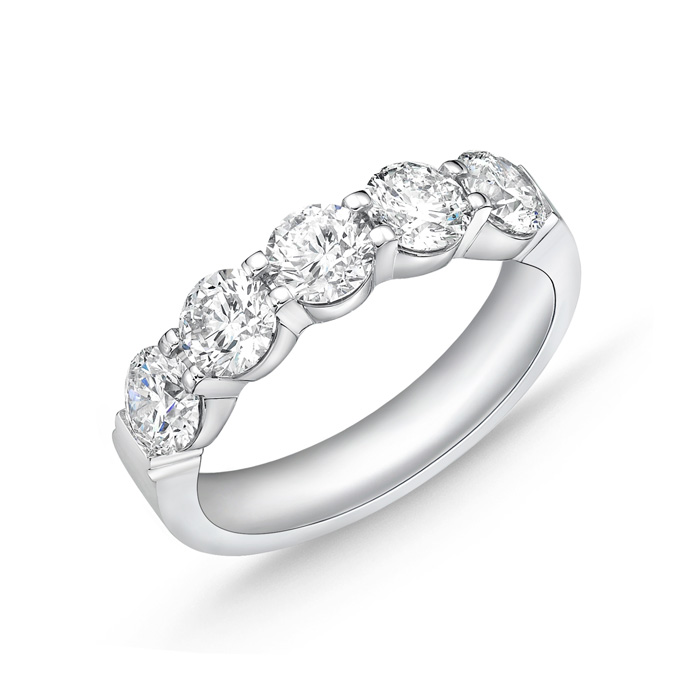 Petite Prong 5 Stones Band, 1st Ser., Mdl 13