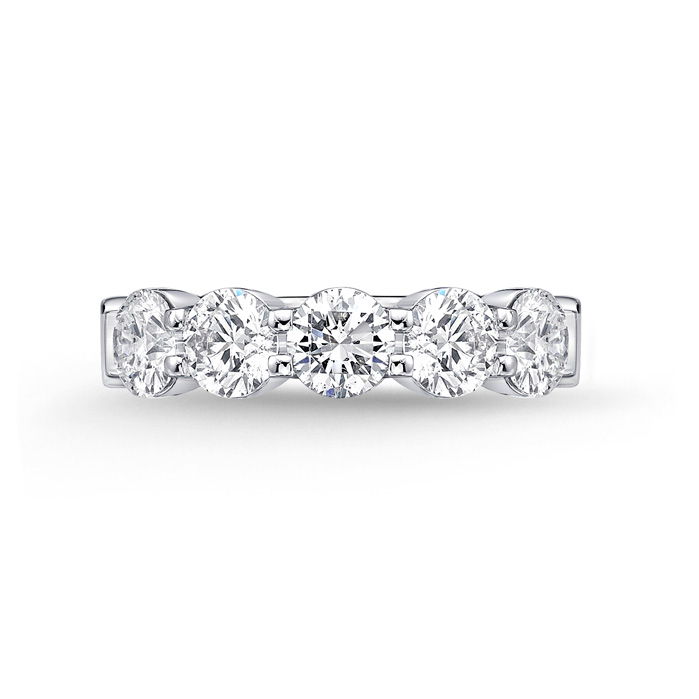 Petite Prong 5 Stones Band, 1st Ser., Mdl 13