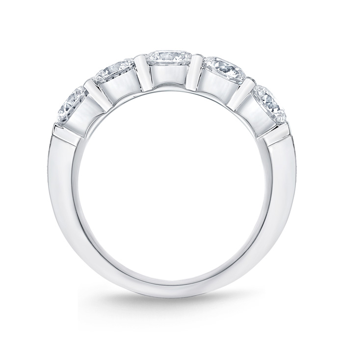 Petite Prong 5 Stones Band, 1st Ser., Mdl 13