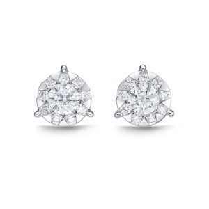 Bouquet 3-Prong Studs .95ctw approx. (.30 centers)