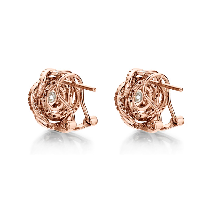 Bouquet Diamond Rose Studs .57ctw approx. (.10 centers)