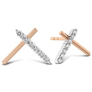 Luna Intercross Earrings .12-.14ctw approx.
