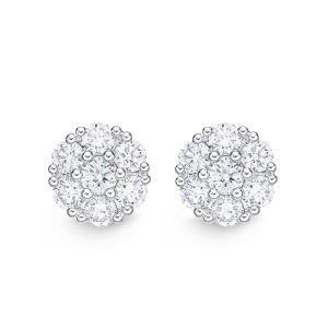 Floral Diamond Studs .50ctw approx.