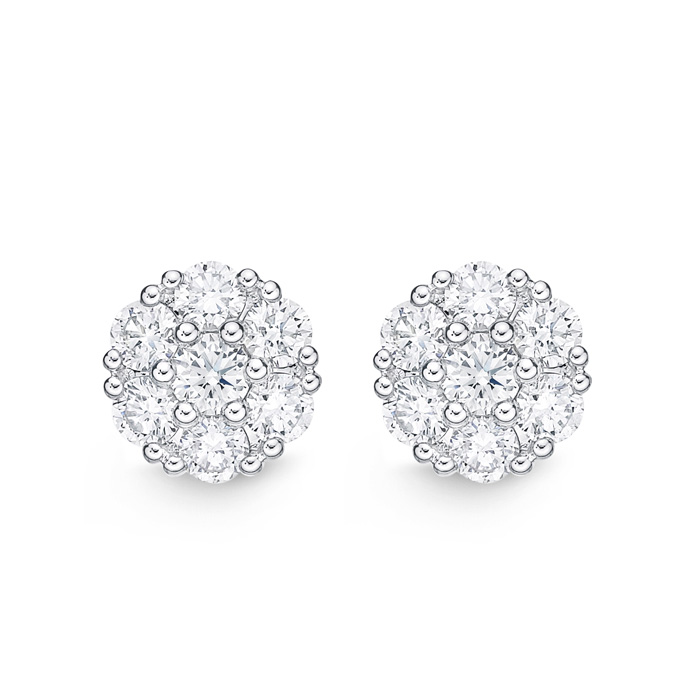 Floral Diamond Studs .50ctw approx.