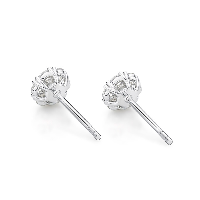 Floral Diamond Studs 1ctw approx.