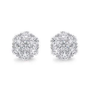 Floral Diamond Studs 1.50ctw approx.