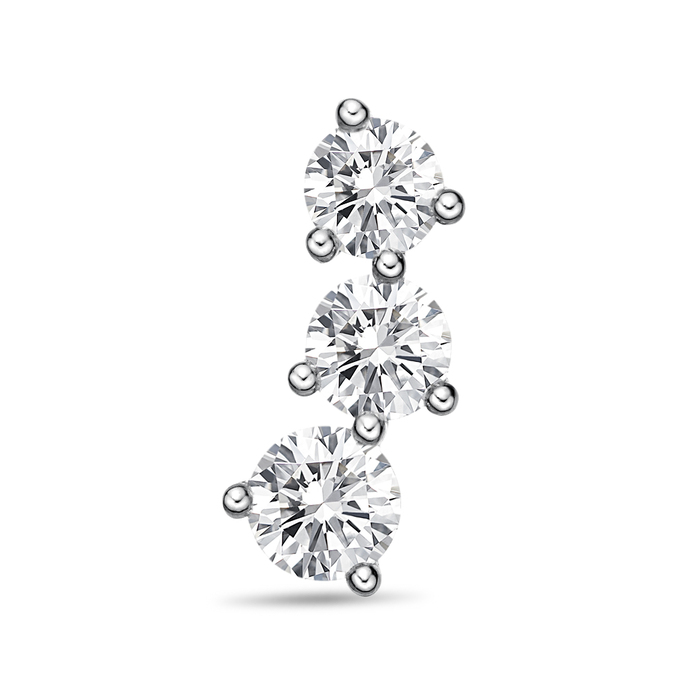 3-Stone Left Side Single Climber 0.75ctw approx.