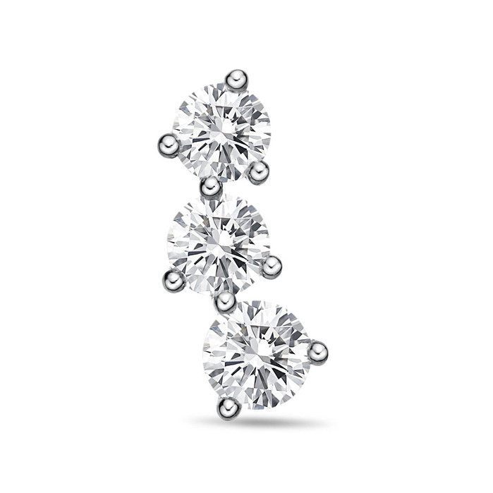 3-Stone Right Side Single Climber 0.75ctw approx.