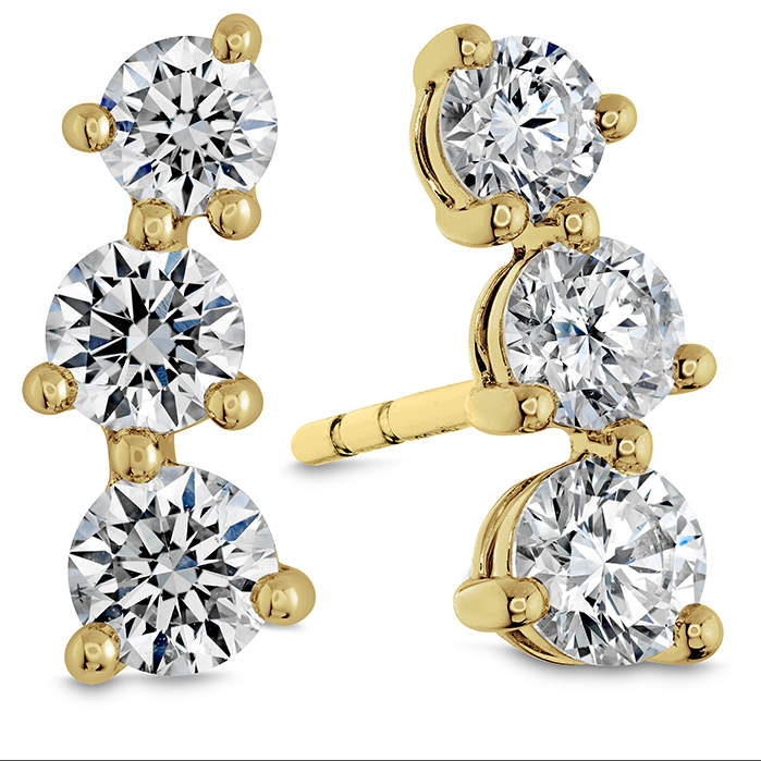 Essentials 3 Stone Ear Climbers .75ctw approx.