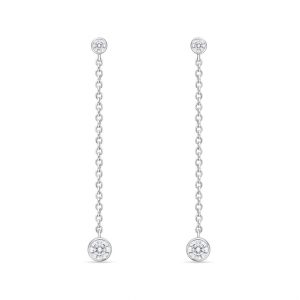 Cascade Drop Earrings 35mm .30ctw approx.