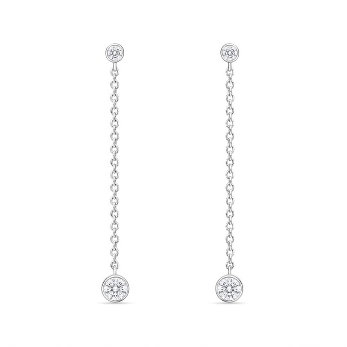 Cascade Drop Earrings 35mm .30ctw approx.