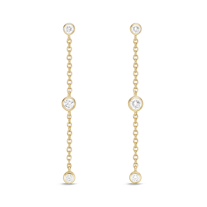 Cascade Drop Earrings 35mm .25ctw approx.