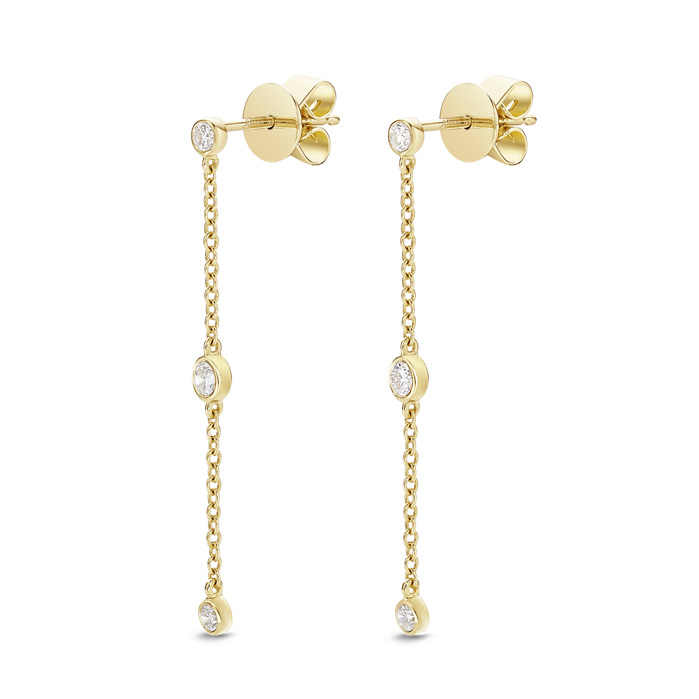 Cascade Drop Earrings 35mm .25ctw approx.