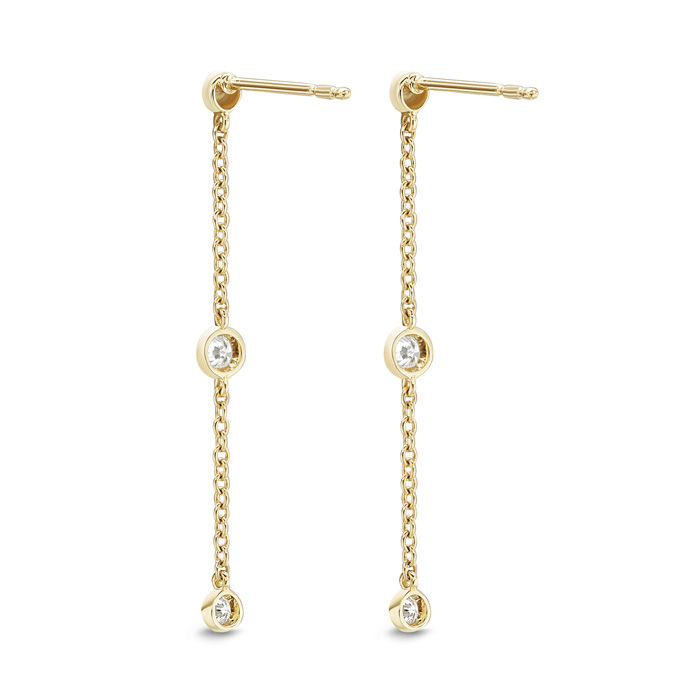 Cascade Drop Earrings 35mm .25ctw approx.