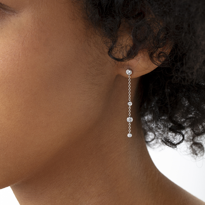 Cascade Drop Earrings 40mm .50ctw approx.
