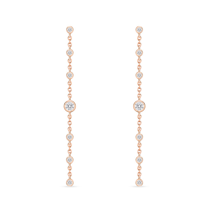 Cascade Drop Earrings 45mm .35ctw approx.