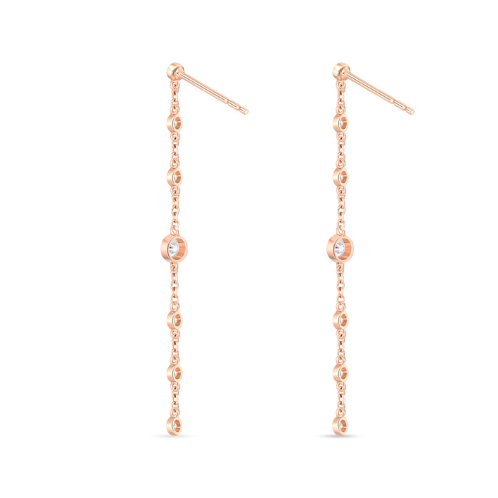 Cascade Drop Earrings 45mm .35ctw approx.