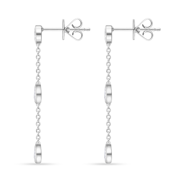 Cascade Pear Shape Drop Earrings .60ctw approx.