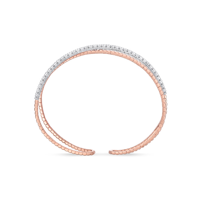 Open Flex Crisscross Diamond Bangle .75ctw approx.