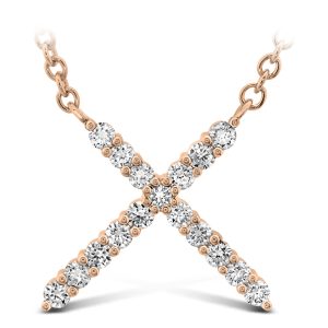 Luna Intercross Diamond Pendant .18-.21ctw approx.