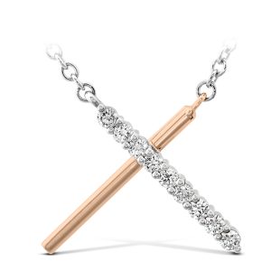 Luna Intercross Pendant .10-.12ctw approx.